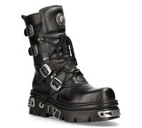New Rock Reactor Half Boots Unisex Platform Boots in Black - 9 UK