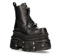 New Rock M-mili083cct-c4 Unisex Platform Boots in Black - 4 UK