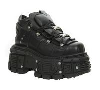 New Rock Unisex TANK 100% Leather Goth Platform Punk Fashion Ankle Boots Shoe
