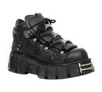 (40) New Rock M-106-VS1 Unisex Metallic Leather Boots
