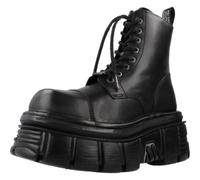 New Rock New Mili M-NEWMILI083-S21 Leather Womens Boots - Black - 38