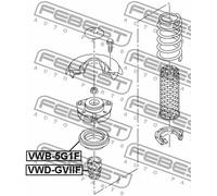 New Rolling Bearing, suspension strut support mounting for AUDI SKODA VW:A3,Q2