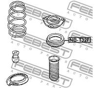 FEBEST NB-T32F Anti-Friction Bearing, suspension strut support mounting