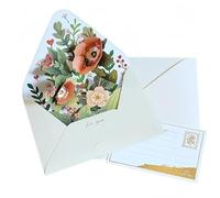New Romantic 3D Pop-Up Flower Greeting Cards Set Creative Birthday, Christmas, Wedding & Party Gift Postcards for Girls and Special Occasions