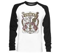 New S Volbeat Band Unisex Baseball Long-Sleeved T-Shirt Men Women White Black, white, M