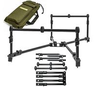 NEW Saber Carp Fishing Low Pro Rod Pod For 3 Rod Carp Set Up With Carry Case Bag