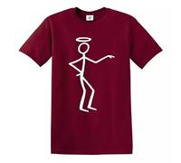 New Saint Simon Templar 1970s Stickman T-Shirt Spy Thriller TV Black Top Tee - Stickman Tshirts