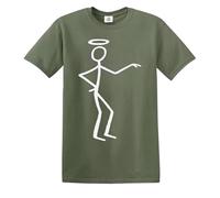 New Saint Simon Templar 1970s Stickman T-Shirt Spy Thriller TV Black Top Tee - Stickman Tshirts