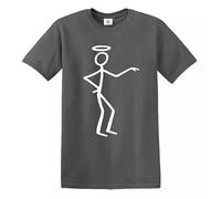 New Saint Simon Templar 1970s Stickman T-Shirt Spy Thriller TV Black Top Tee - Stickman Tshirts