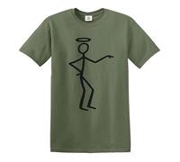 New Saint Simon Templar 1970s Stickman T-Shirt Spy Thriller TV Black Top Tee - Stickman Tshirts