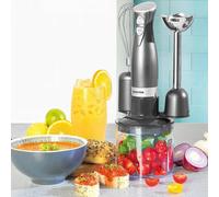 NEW SALTER COSMOS 3 IN 1 SILVER SMOOTHES BABY FOOD SOUPS BLENDER WHISK CHOPPER
