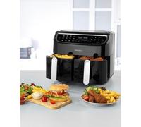 NEW Salter Dual Air Fryer 7.4L Non-Stick Double Drawer LED Display Family Size