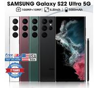 Samsung Galaxy S22 Ultra 5G Mobile Phone 512GB SIM Free Android Smartphone Burgundy