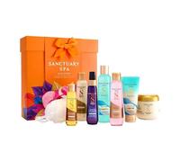 NEW Sanctuary's Luxury Bath and Body Gift Set, Collection of Wellness Treats with Signature, Lily & Rose, Aqua Serenity, Golden Sandalwood Fragrances