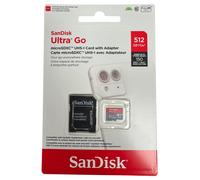 SANDISK Ultra Go micro SDXC card 512GB + SD adapter (For Android Smartphones and Tablets, Memory card up to150MB/s, Full HD Video, V10, A1 Faster App Performance, UHS-I, Class 10, U1) For Amazon