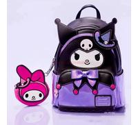 New Sanrio Loungefly Series Purple Kuromi My Melody Backpack Pu Material Mini Creative Casual Backpack Girl'S Favorite Gifts G