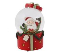 New Santa Present Musical Snowglobe-15.5x10x10cm- Plays A Magical Melody That Is Guaranteed To Get You Into The Xmas Spirit - Perfect For Displaying On Your Mantle -R01