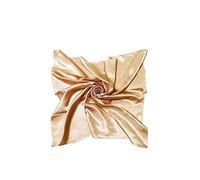 New Satin Silk Shiny Plain Solid Colours Large Square Plain Head Neck Scarf Wrap 90 X 90 cm (Gold)