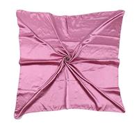New Satin Silk Shiny Plain Solid Colours Large Square Plain Head Neck Scarf Wrap 90 X 90 cm (Onion Pink)