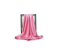 New Satin Silk Shiny Plain Solid Colours Large Square Plain Head Neck Scarf Wrap 90 X 90 cm (Pink)