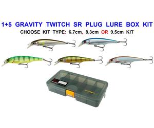 NEW SAVAGE GEAR 1+5 GRAVITY TWITCH SR PLUG BAIT LURE BOX KIT PERCH PIKE TROUT