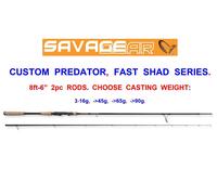 NEW SAVAGE GEAR CCS CUSTOM PREDATOR FAST SHAD ROD SOFT BAIT LURE SPINNING PIKE
