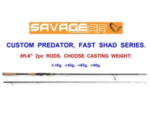 NEW SAVAGE GEAR CCS CUSTOM PREDATOR FAST SHAD ROD SOFT BAIT LURE SPINNING PIKE