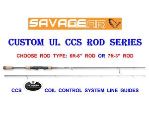 NEW SAVAGE GEAR CUSTOM UL CCS SPIN ROD LURE FISHING SPINNING PERCH TROUT CHUB
