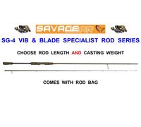 NEW SAVAGE GEAR SG4 VIB & BLADE SPECIALIST ROD SHORE POWER GAME LURE SPINNING