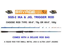 NEW SAVAGE GEAR SGS2 IKA & JIG 2pc TRIGGER SALT ROD BOAT FISHING SLOW JIGGING