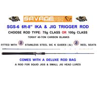 NEW SAVAGE GEAR SGS6 IKA AND JIG 2pc TRIGGER SALT ROD BOAT FISHING SLOW JIGGING