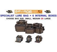 NEW SAVAGE GEAR SPECIALIST LURE BAG+6 BOXES SEA FISHING SYSTEM BOX TACKLE BAG