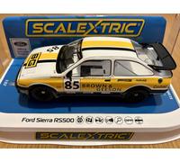 NEW Scalextric C4628 Sierra RS500 YTCC 2024 Brown & Geeson White DPR Car