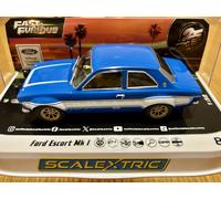 NEW Scalextric C4677 Ford Escort Mk1 Fast & Furious 6 Blue DPR Car