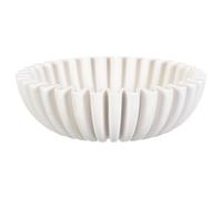 New Scalloped Edge Tray, Store Household Items in this Contemporary Decorative Bowl, A Modern Storage Solution for Your Home, Perfect for Keys, Loose Change and Other Trinkets - White