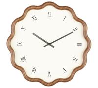 New Scalloped Edge Wall Clock - Decorative Round Clock for Living Room, Kitchen, Office or Bedroom | Stylish Home Décor with Elegant Scalloped Design A-12