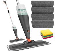 * NEW* SCRATCH ANET-**SUMMER PRICE** Spray Mop 2 Microfibre Cloths Microfiber Mop Spray Cleaner for Floors with 4 Pads and 600Ml Refillable Bottle Suitable for all Floor-grey (SPRAY MOP 2)
