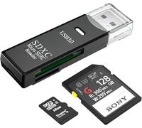 New SD Card Reader USB 3.0 Integral Micro SD Card Reader External Memory USB C Card Adapter Plug & Play Compatible with Laptop Windows SDXC MicroSDXC TF Macbook Pro Air Ipad Pro Air Galaxy Etc