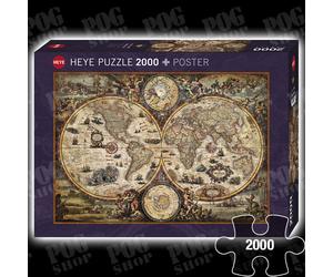 NEW Sealed Heye VINTAGE WORLD - MAP ART 2000 Piece Jigsaw Puzzle 29666