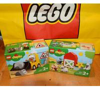 New Sealed Lego Duplo 10930 Bulldozer + 10949 Farm Animal Care Retired Sets
