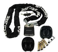 New Security Bundle, Motorcycle Motorbike Security Chain Lock Sabre 1.2m Scooter Quad Bike Bicycle Theft Protection with Triton 4Bolt Ground Anchor