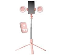 New Selfie Stick With Fill Light, Selfie Stick Tripod Holder, Multifunctional Cell Phone Tripod Stand, Extendable Tripod With Wireless Remote for Selfies, Live Streaming, Makeup, and Vlogging