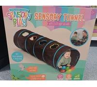 New Sensory Tunnel With 5 LED Light Up Balls and Carry Bag Included, Explore, Discover and Learn With Your Child, Invites Kids to Crawl, Explore, and Discover, Perfect for Sensory Development.