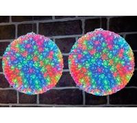 New Set of 2 Multicolour LED Christmas Porch Balls, Add A Touch of Elegance to Your Porch, Sure to Brighten Up Your Outdoor Area & Create A Whimsical Atmosphere, Perfect for Outdoor Decor