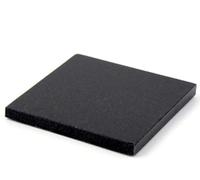 New Set of 4 Black Granite Coasters, Crafted From Durable Granite, This Black Coaster Can Be Easily Wiped Clean With A Damp Cloth, Perfect For Your Tableware. - One in 10cm x 10cm (4"
