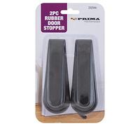 New Set of 4 Black Rubber Door Stop STOPPERS Wedge Protects Walls & Doors School