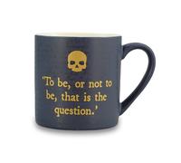 Half Moon Bay | Shakespeare | Hamlet to Be Or Not to Be Ceramic Mug | 310ml Matte Black & Gold Coffee Cup | Premium Literary Range | Dark Academia Gothic Gift for Bookworms