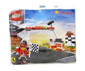 New Shell V-Power Lego Collection ~ Finish Line, Podium & Minifigure ~ 40194
