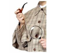 NEW Sherlock Holmes Detective Kit Day Fancy Dress Pipe & Magnifying Glass