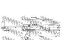 Shock absorber Front Axle Right Top pin 05665299FR FEBEST for MAZDA 3 Saloon 3 5
